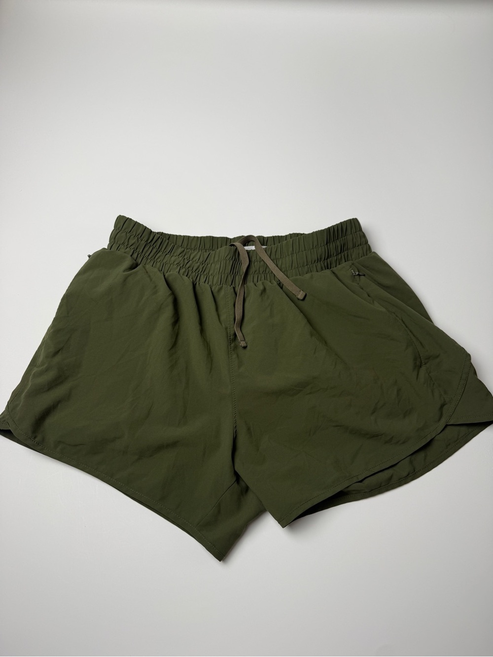Women Baleaf Olive Green Active Drawstring Shorts M